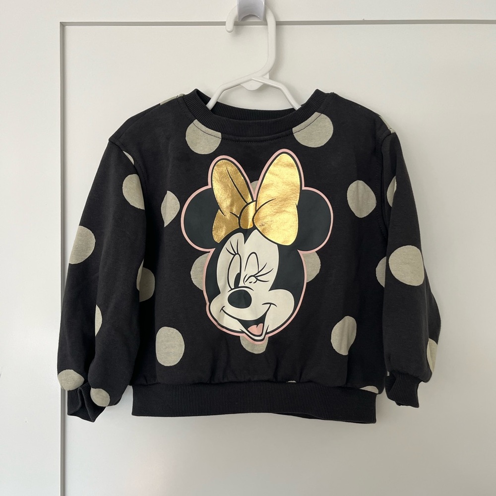 Black and Gold Minnie Mouse Sweatshirt